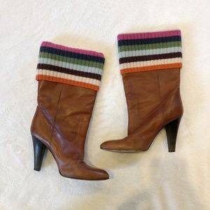 Coach | Monika Sock Leather Heeled Boot 7.5